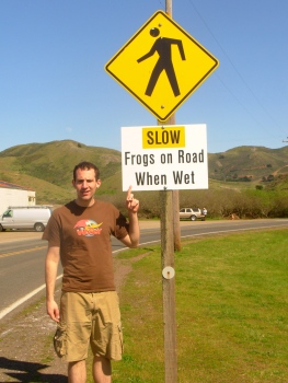 Guy who flew halfway around the country to hang out with me. Also the funniest sign ever.